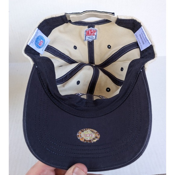 Vintage Baltimore Ravens Super Bowl Hat Strapback NFL Beige XXXV - Picture 7 of 9